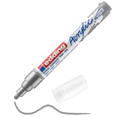 edding 5100 acrylic marker medium – silver – 1 waterproof Office Product