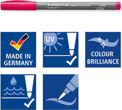 Pigment Arts Multi Ink Brush Pen: 60 Colors, Fiber-Tip Pens with Brush Nib, Perm