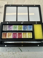 Watercolor Palette, New, 12 Colors W/ Brush