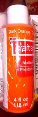 4 X 4oz. Acrylic Craft Paint, Satin Finish, Dark Orange Multi Surface -Fast Dry