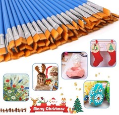 UPINS 20 Pcs Flat Paint Brushes, Small Brush Bulk for Detail 7mm, Blue