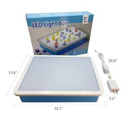 LED Light Up Table for Kids – Dimmable Light Box with 10 Levels, 3 Color Modes,
