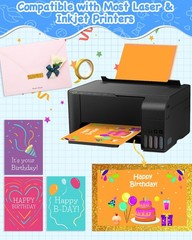 124 PCS Colored Cardstock 8.5″ x 11″, 50 Assorted Colors Construction Paper B…