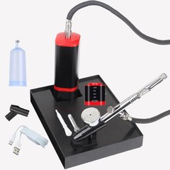 Color Peak Cordless Airbrush Kit Air Brush Holder Replaceable 2Pcs Batteries