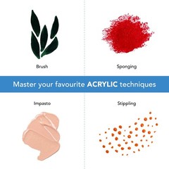 24 Colors 12ML Acrylic Paint Set | Premium Quality for Beginners & Artists | Smo