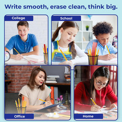 Pencils Bulk, 365 Pack, Pre Sharpened #2, Pencils Set, Easy Hold Grip with Erase