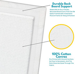Canvas Boards for Painting – 24 Pack – Art Supplies Paint Canvas 5X7, 8X10, 9X12