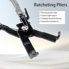 Engine Piston Ring Compressor Kit with Pliers – 6 Adjustable Sleeves (2-7/8″