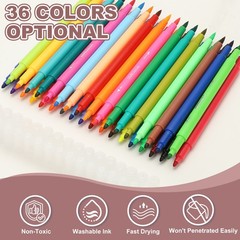 12 Pack Dual Markers Brush Pens Colored Pen Marker Set, Light Sky Blue