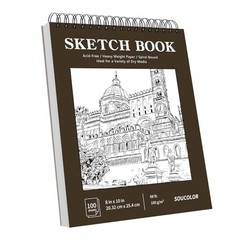 8″ x 10″ Sketch Book, 100 Sheets 8 x 10 Sketchbook, 8″ x 10″ (Pack of 1) Brown