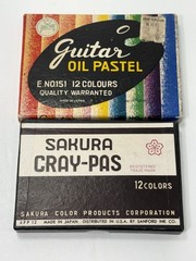 Vtg Oil Pastel Crayon Lot – Prang, Sakura Cray-Pas, Guitar Oil, Conte Contelor