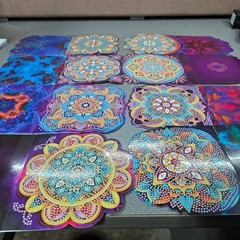Diamond Art Card Kit 8pc Multicolor NEW Mandala Cosmic DIY Craft Set