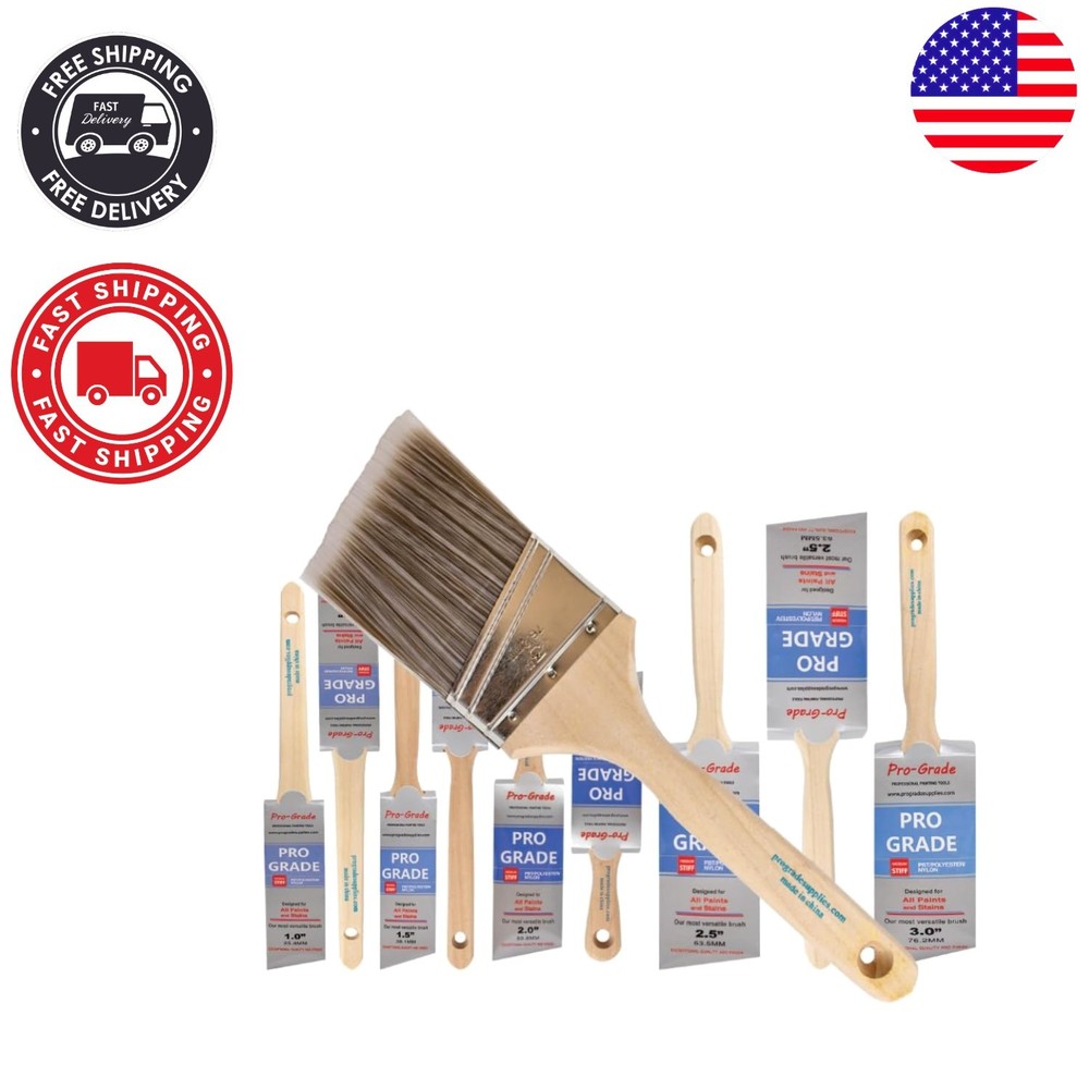 10-Pack Angle Paint Brush Set – Perfect for Pro Painters & DIY Enthusiasts
