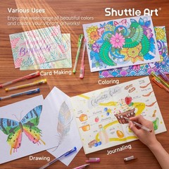 Shuttle Art 240 Pack Glitter Gel Pens, 240 Piece Set, 240 Colors