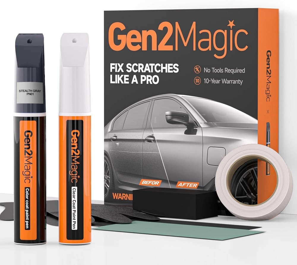 Stealth Gray Touch up Paint Pen Kit for Telsa Y 3 S X [Clear Coat Included], PN0