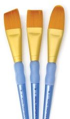 Royal Crafters Choice Gold Taklon Artist- Brush Sets (Filbert,Round,Shader etc)