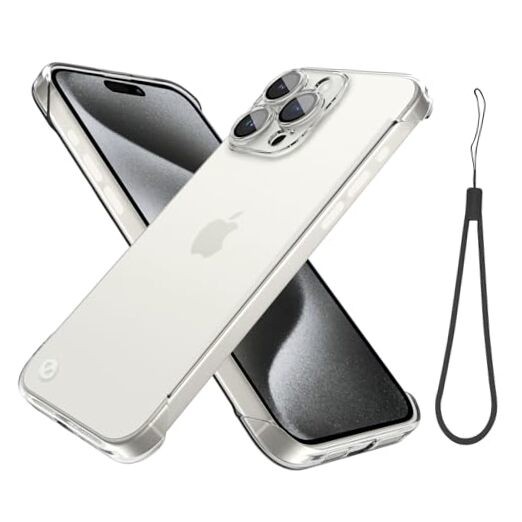 Frameless Phone Case Compatible with Clear iPhone 15 Pro Transparent Clear