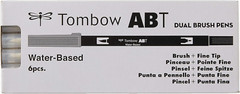 Dual Brush Pens, ABT N00, Set of 6 Pens, Colorless Blender (56645)