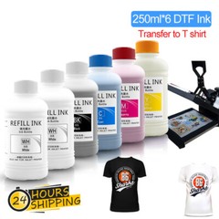 250ML*6 Bottles DTF Ink for L1800 R1390 XP600 L805 All Kinds of DTF Printer