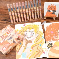 Art markers for drawing with a soft brush tip.