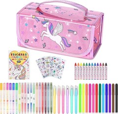 Washable Scented Markers Set for Kids – Unicorn Coloring Art Supplies Set for Ki