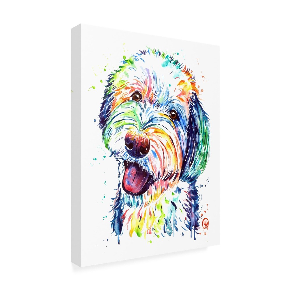 Outdoor Canvas Art – Lisa Whitehouse ‘Sheepadoodle’ Wall Art for Outdoor Spac…