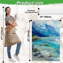 6 Pack Stretched Canvases for Painting 24×36 100% Cotton 24″ x 36″, White