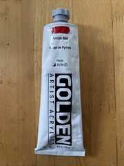 Heavy Body Acrylics by GOLDEN Pyrrole Red 5 fl. oz. Paint Tube PR254 1277-3 NEW