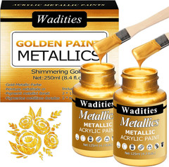 Acrylic Paint Metallic Gold, 250Ml Gold Leaf Paint for Art Painting
