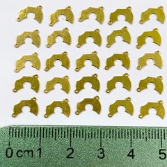 25 Gold Watch Parts Flat Steampunk Altered Art Gears Repair Lot Watchmaker Vtg b