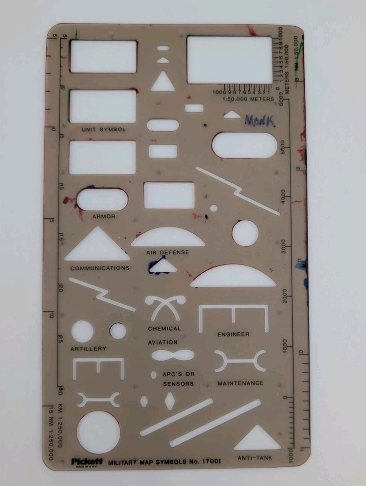 Pickett Military Map Symbols Template 1700I Anti-Tank