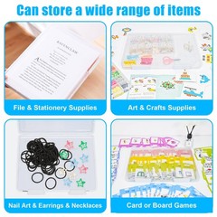 Portable Project Case A4 Plastic Transparent File Storage 8.5×11 Inch White