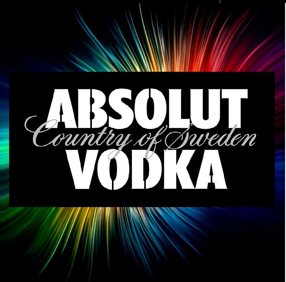 ABSOLUT VODKA COUNTRY OF SWEDEN LOGO AIRBRUSH, PAINT ART TEMPLATE STENCIL