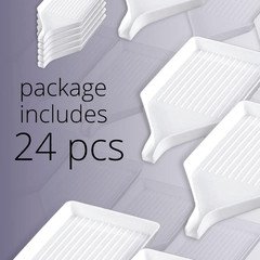 24PCS Diamond Art Painting Sorting Trays � 3.8X2.8 Inch Plastic White