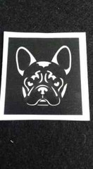 5 – 25 bulldog stencils etching glass Frenchie Staff Pit bull English French