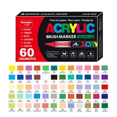 12-120 Colors Acrylic Pens Brush Markers for Painting on Stone, Wood,Canvas,Rock