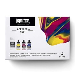 Professional Acrylic Ink, 1-oz (30ml), Pouring Technique, Primary Colors, Set…