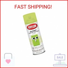Krylon K03150 Glowz Glow-in-The-Dark Paint, Green, 6 Ounce, Aerosol