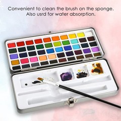 50 Colors Watercolor Paint Set, Detail Paint Brush Included, Watercolor Paint…