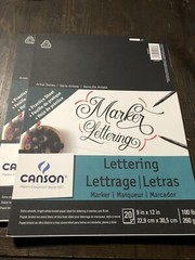 Canson Artist Series Marker Lettering Sketch Pad, 9″ x 12″, Fold-Over Cover Set
