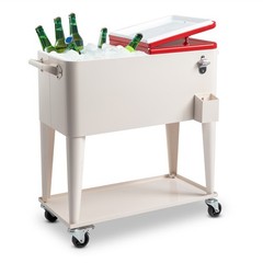 80QT 87.5*38.5*91cm Rectangular Plastic Box Iron Leg Tube Freezer Insulation