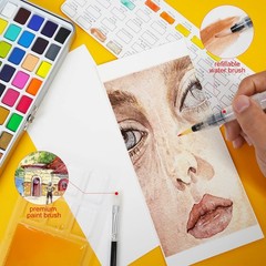 TAVOLOZZA Watercolor Paint Set, 50 Vivid 1 Ounce (Pack of 1), 50 colors
