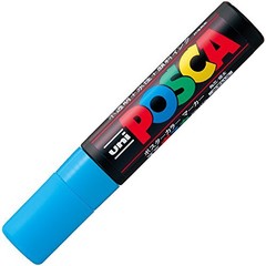 uni Posca Paint Marker PC17K.8 Very Thick Square Core Light Blue Japan 1A0629