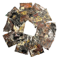 10 Hand-Painted Collage Papers for Mixed Media Neutral Colors Grunge 4×5 Inches