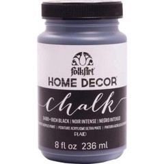 8-oz Home Decor Acrylic Chalk Furniture Craft Paint Rich Black Color