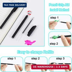 4 Pc Magic Grooved Practice Copybook,Reusable Letter Tracing Books,Handwriting P