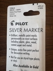 Pilot Permanent Paint Marker X-Fine Point Silver Metallic Arts Crafts Stationary