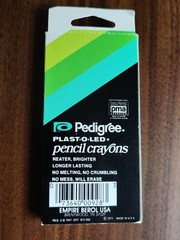 Pedigree Colored Pencil Crayons Empire Plast-o-Led 8-ct Vintage 1974 Unused