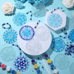 WinnerWhy 30 Sets Winter Snowflake Suncatcher Window Art Kits DIY Craft Kids