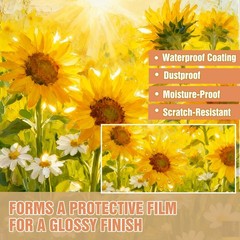 Large 1050ML Gloss Acrylic Varnish with Pump – Quick-Dry Clear Sealer, Non-Toxic